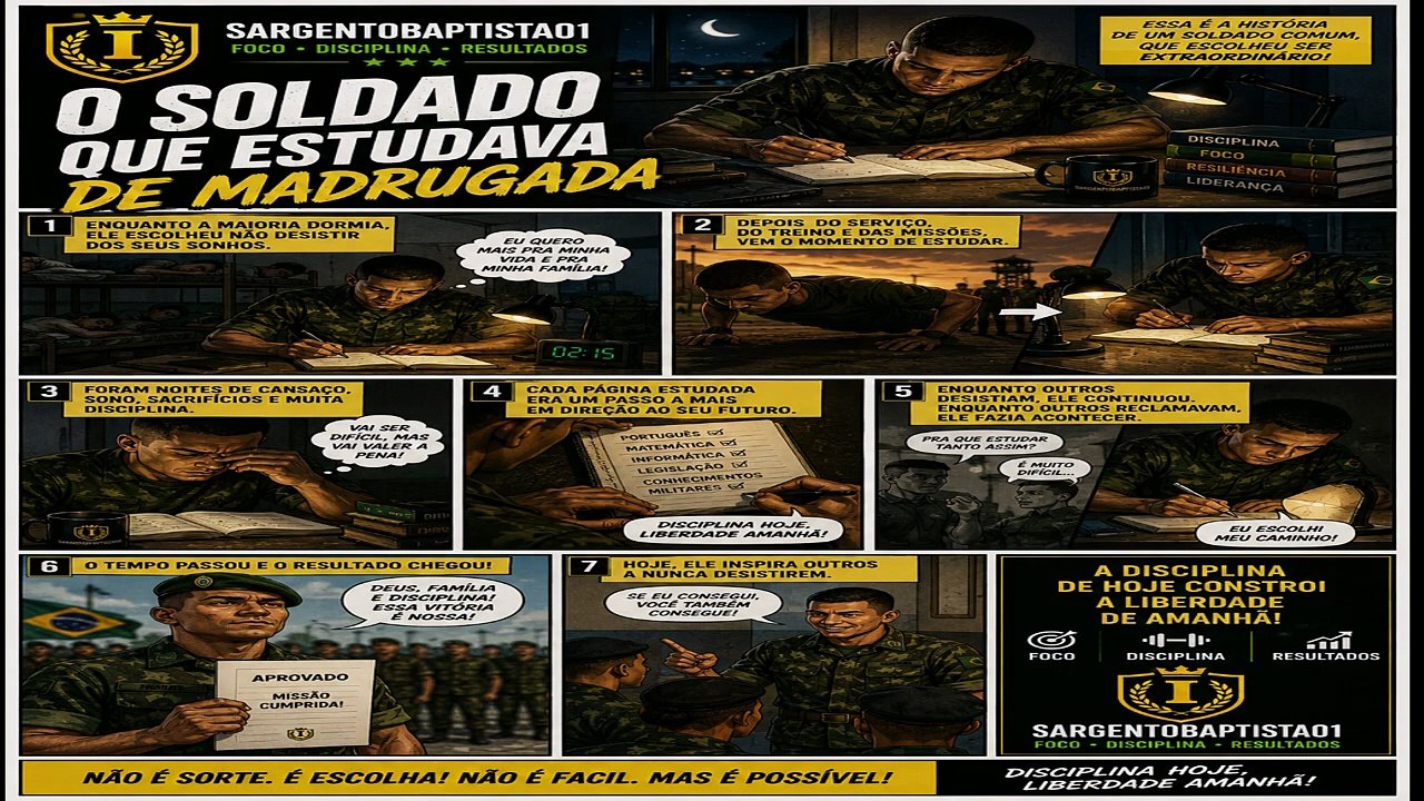 🔥 O SOLDADO QUE ESTUDAVA DE MADRUGADA _ A HISTÓRIA QUE VAI MUDAR SUA DISCIPLINA!