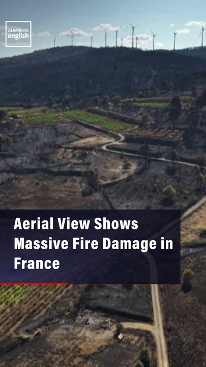 Aerial View Shows Massive Fire Damage in France