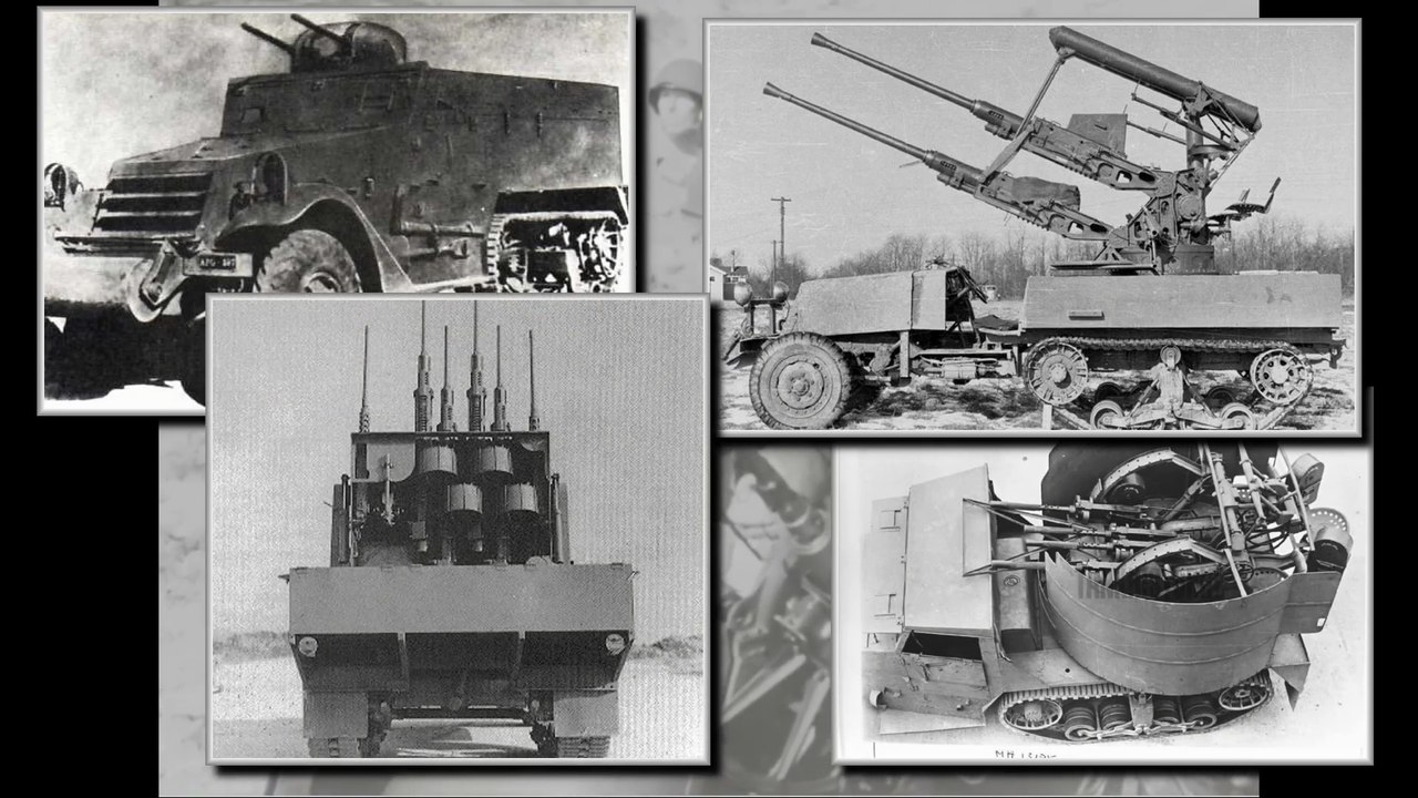 Anti Aircraft US Half-Track Variants and Prototypes - M13 / M15 / M16  [ WWII DOCUMENTARY ]