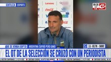 Scaloni se enojó con un periodista y el video se hace viral