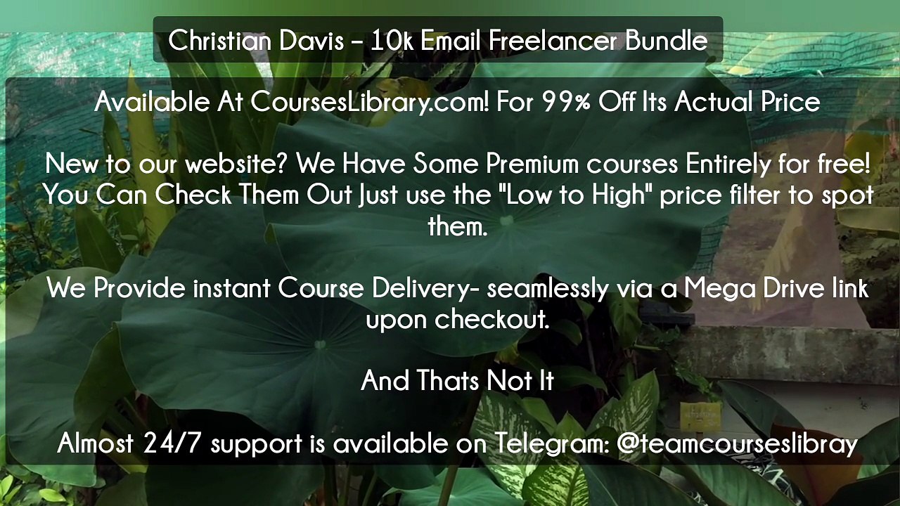 (Courseslibrary.com)Christian Davis – 10k Email Freelancer Bundle