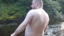 POV: Your friend is having cold feet about diving into chilly water so you give him a lil' push
