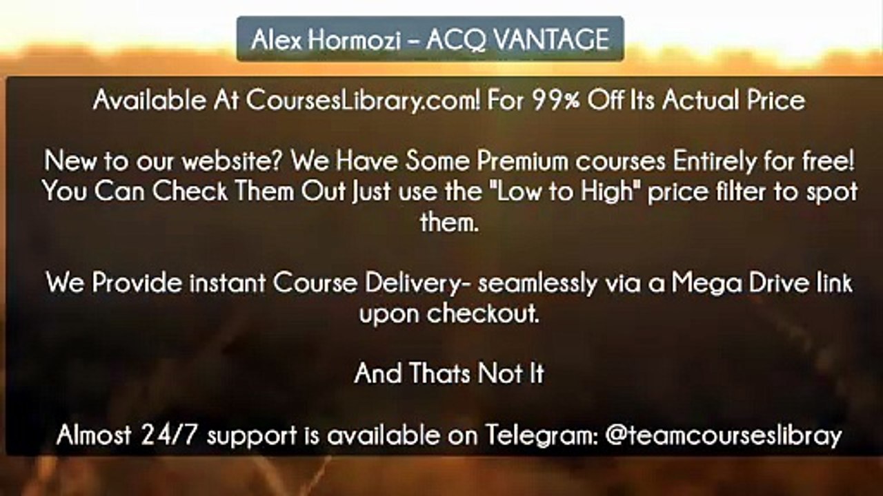 (Courseslibrary.com)Alex Hormozi – ACQ VANTAGE