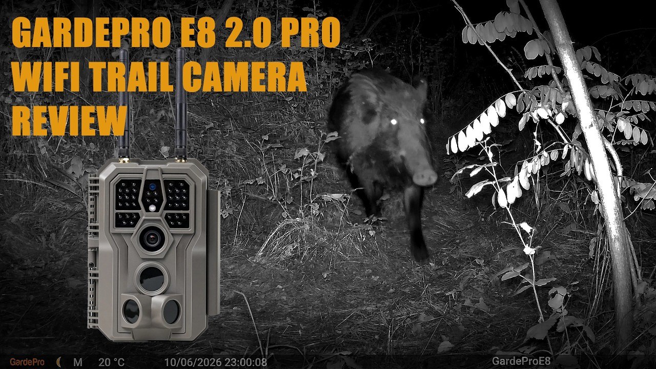 Filming Wildlife at night with the GardePro E8 WiFi Trail Camera + SP1000 10W Solar Panel Review