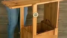Mueble de Madera Transformable | De Mesa a Silla en Segundos