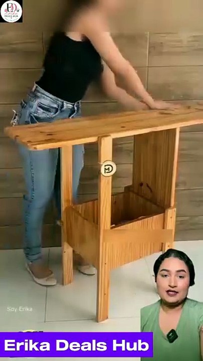 Mueble de Madera Transformable | De Mesa a Silla en Segundos