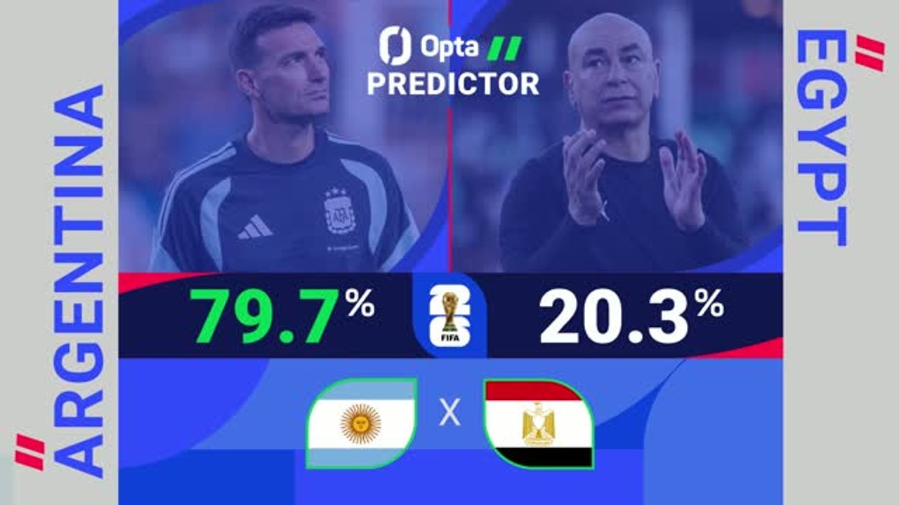 Argentina v Egypt - World Cup Opta Predictor