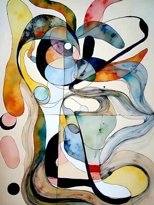 bewegtes Aquarell