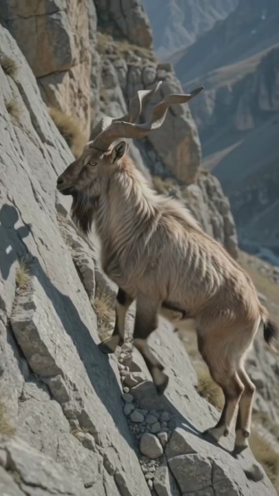 🐐 Markhor – The Fearless King of the Mountains! ⛰️