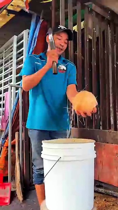 The amazing process of making coconut milk