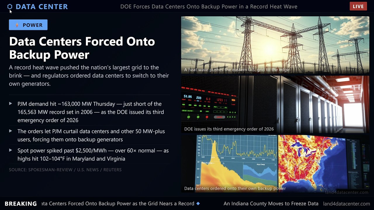 Data Centers Just Got Kicked Off the Grid During a Record Heat Wave