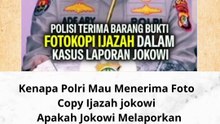 Kenapa Polri Mau Menerima Foto Copy Ijazah Jokowi ❓ #news