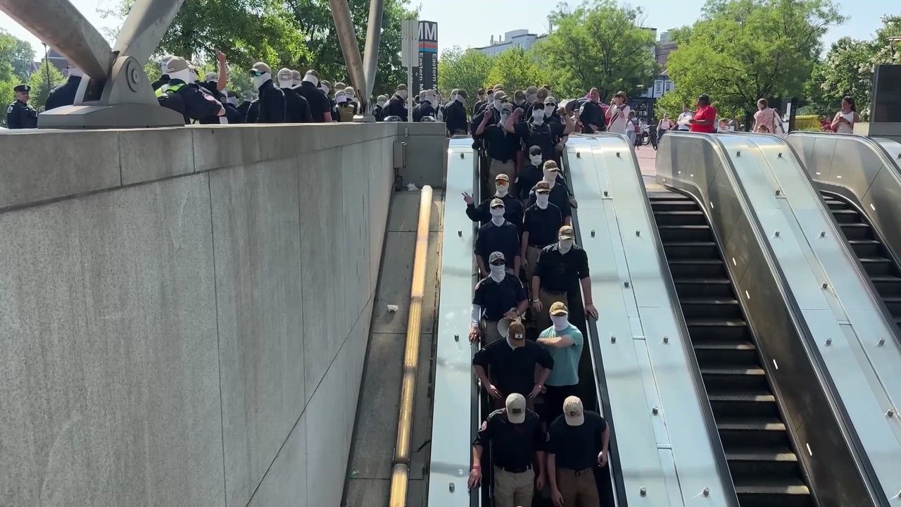 Groups including Patriot Front arrive in Washington ahead of US 250th anniversary