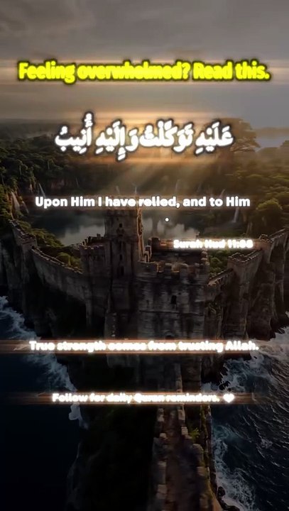 Feeling Overwhelmed? 🤍 Read This Quran Verse | Trust Allah #shorts