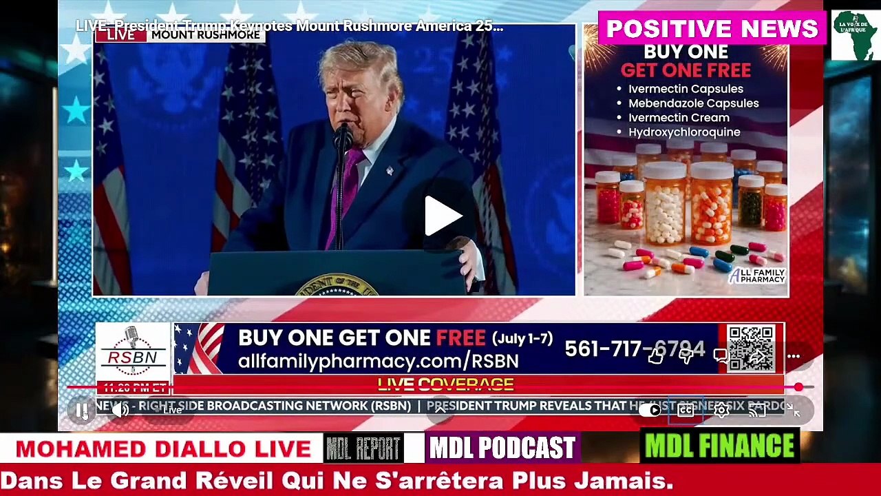 Mohamed DIALLO - Rappel du 03.07.2026 - Le discours (historique) complet de Trump à Mount Rushmore - America 250 !