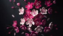5 Min Cherry Blossom Paper Quilling | 4K UHD AMOLED Black Screen Relaxing Wallpaper