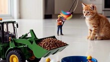Pocket Workers Kitten Food Delivery