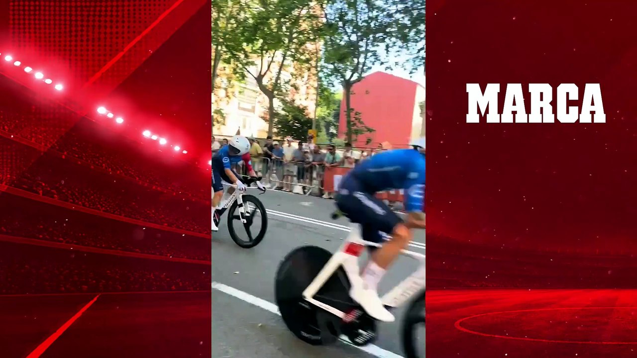 Así ha sido la escalofriante caída de Astana en la crono de Barcelona 