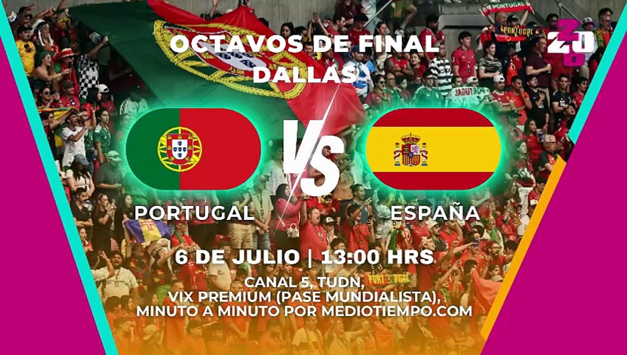 Portugal vs España y Estados Unidos vs Bélgica | DONDE VER en vivo | Octavos de Final | Partidos de HOY | 6 Julio
