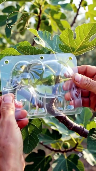 Elephant-Shaped Fig Growing Inside a Transparent Mold! 🐘🍈 | Amazing Time-Lapse Farming #Shorts