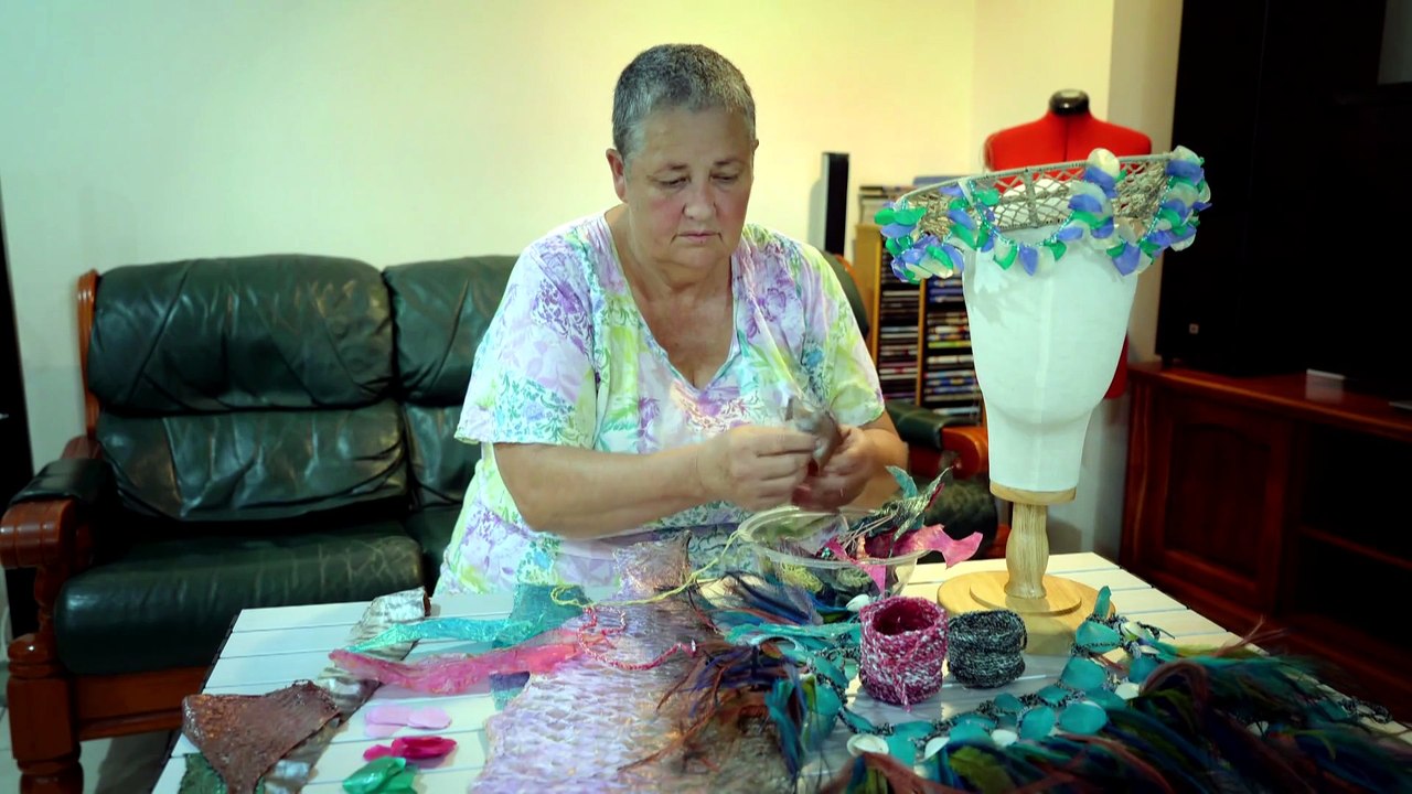 Whitsundays artist creates fish leather from seafood waste