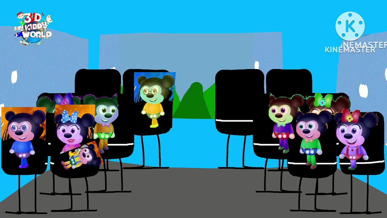 The Wheels On The Bus Song | The Wheels On The Bus Nursery Rhymes For Children In 3D