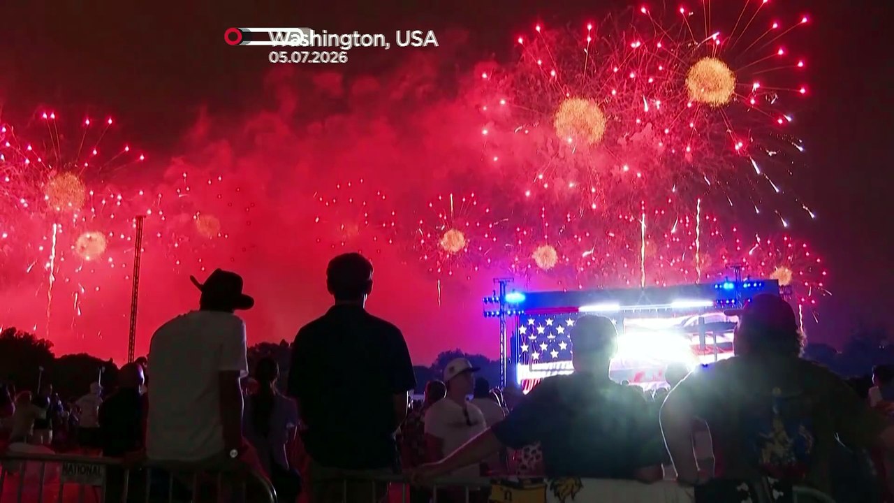 Fireworks light up Washington sky for America's 250th anniversary