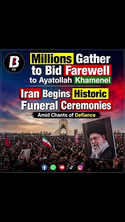 Huge crowd gather in Iran as funeral