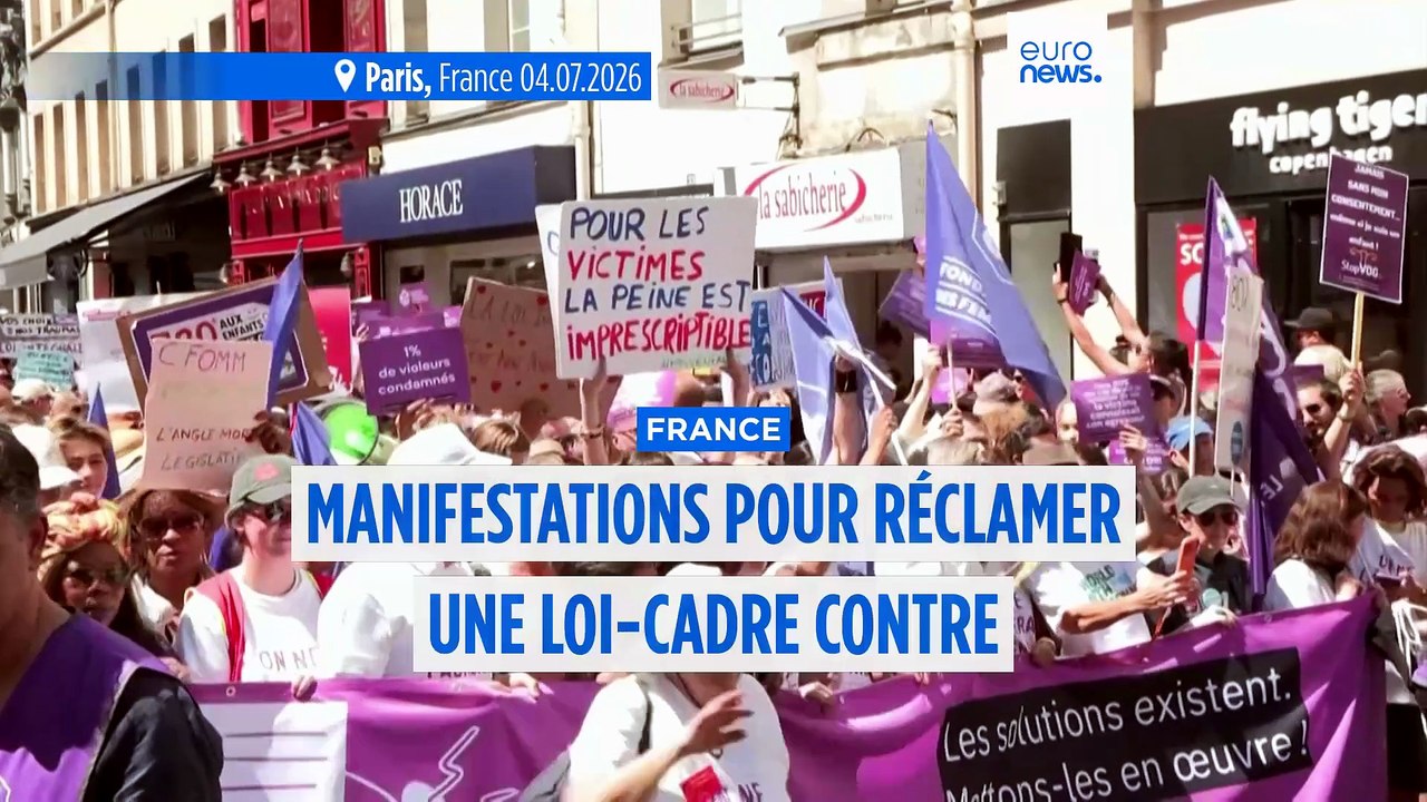 Des milliers de manifestants défilent en France pour une loi contre les violences sexuelles