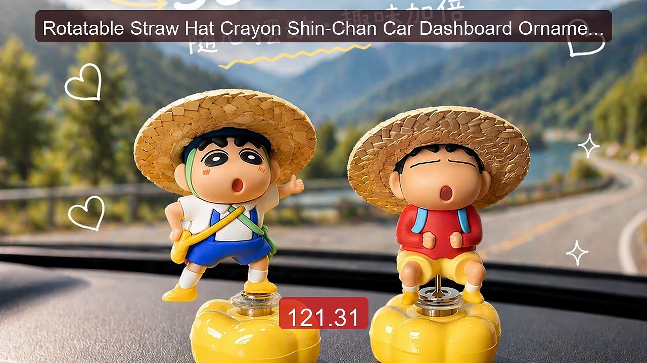 Rotatable Straw Hat Crayon Shin-Chan Car Dashboard Ornaments A... -- Best Buy 2026 | Great Quality!