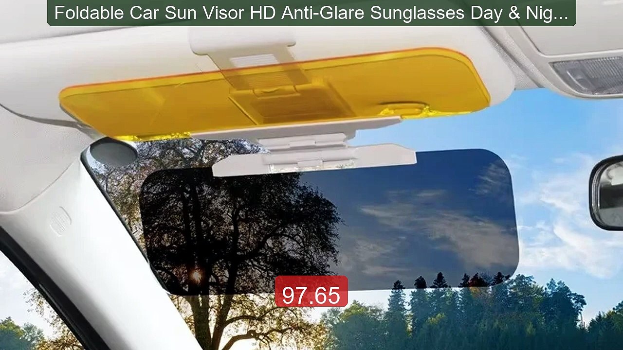 Foldable Car Sun Visor HD Anti-Glare Sunglasses Day & Night Vi... -- Best Buy 2026 | Great Quality!