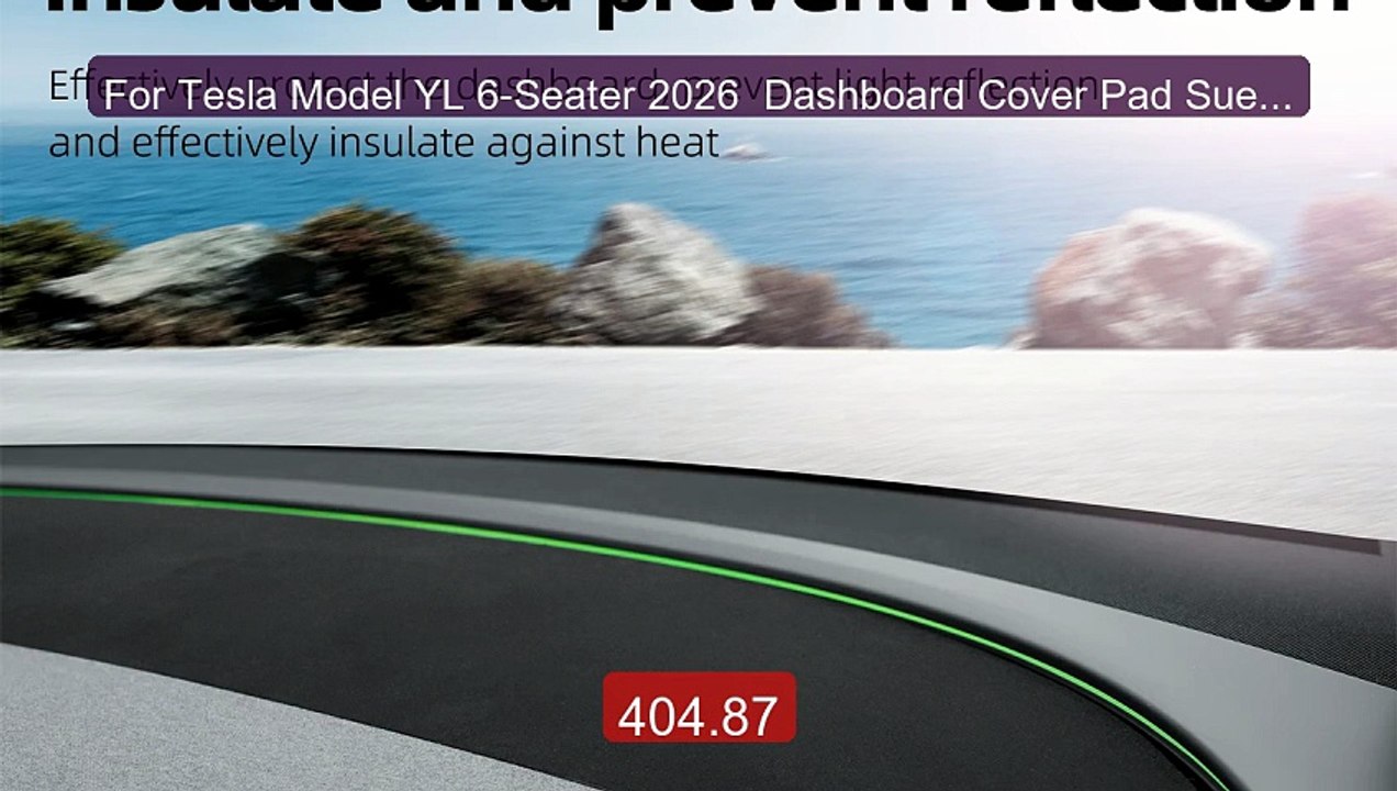 For Tesla Model YL 6-Seater 2026  Dashboard Cover Pad Suede Sunshad... -- Top Rated 2026 | Buy Now!
