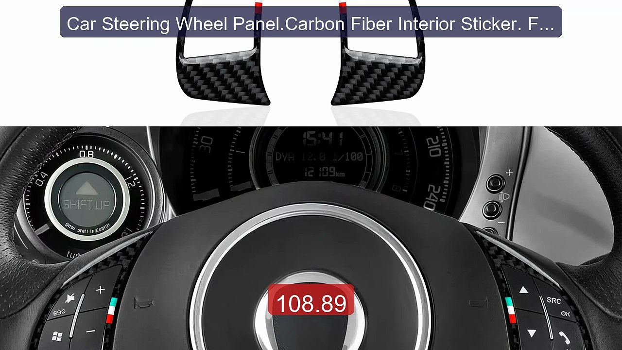 Car Steering Wheel Panel.Carbon Fiber Interior Sticker. For Fi... -- Best Buy 2026 | Great Quality!