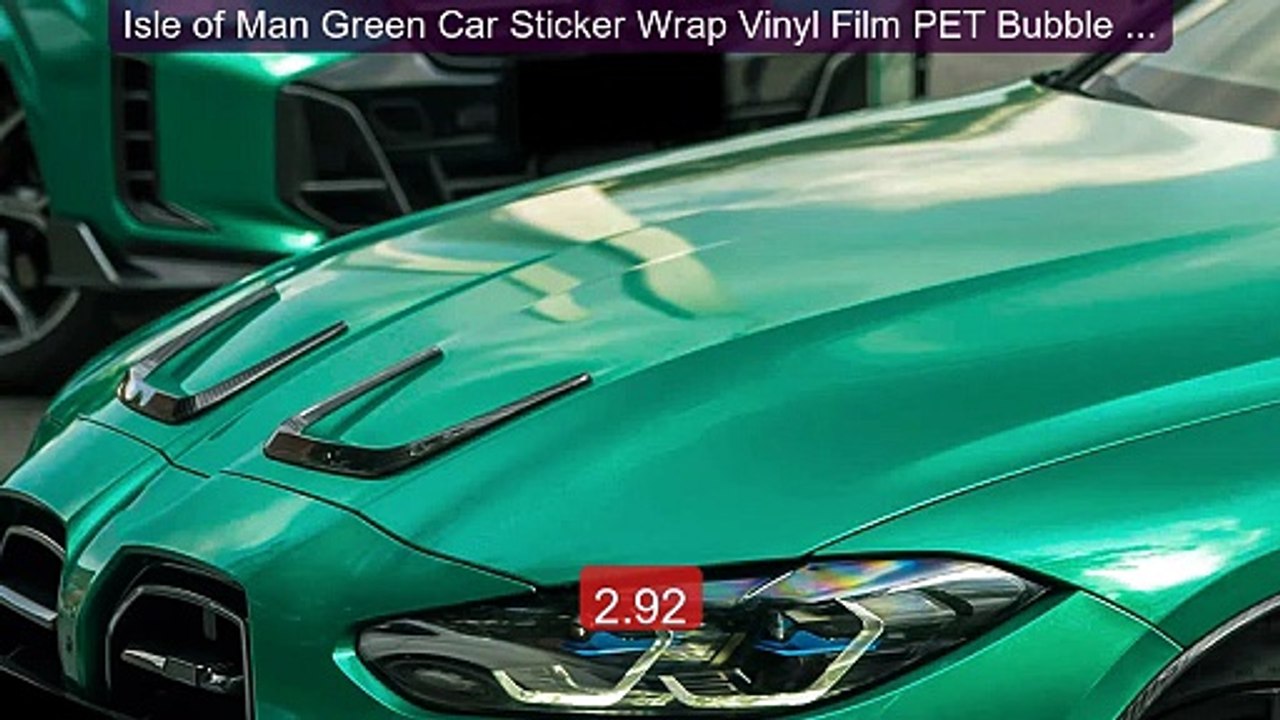 Isle of Man Green Car Sticker Wrap Vinyl Film P...
