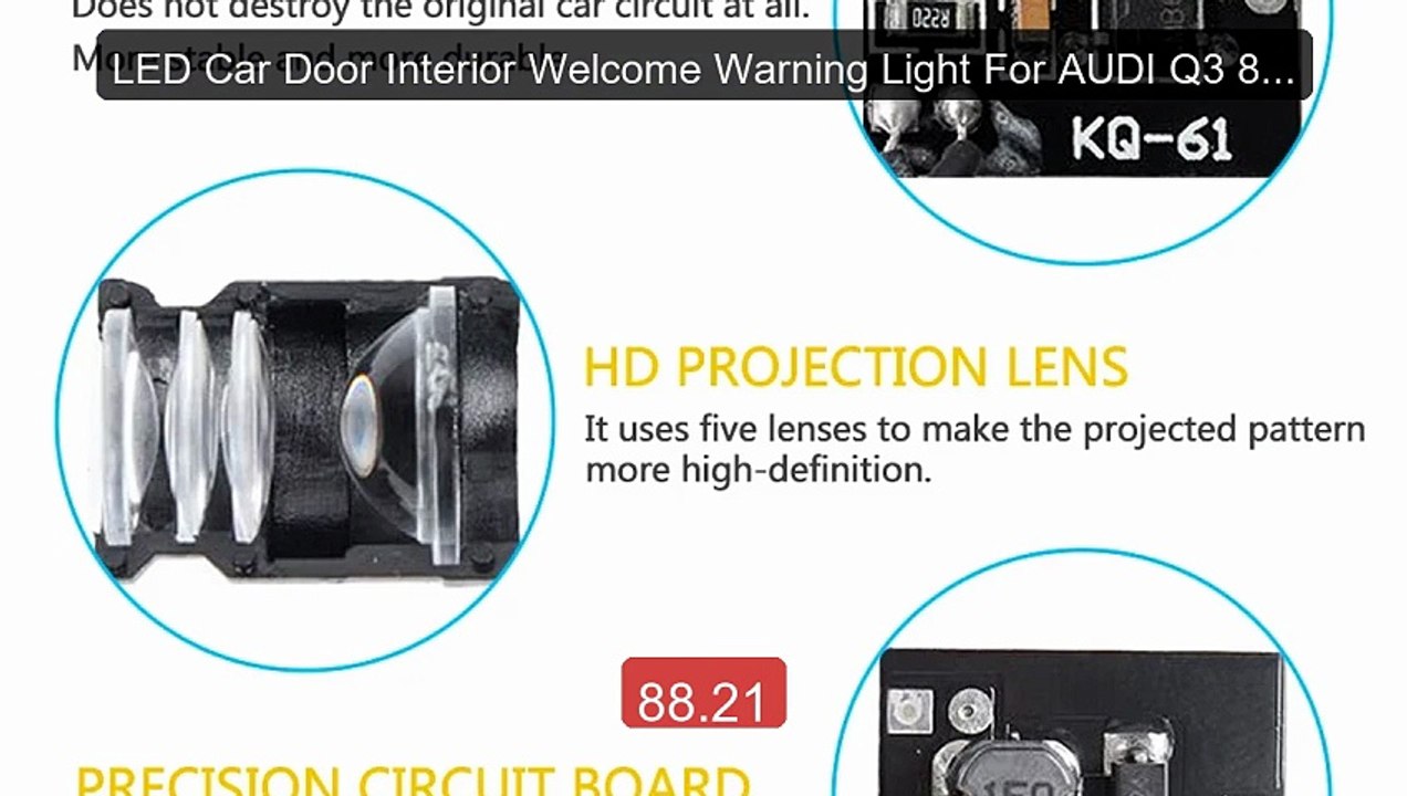 LED Car Door Interior Welcome Warning Light For AUDI Q3 8U Q5 ... -- Best Buy 2026 | Great Quality!