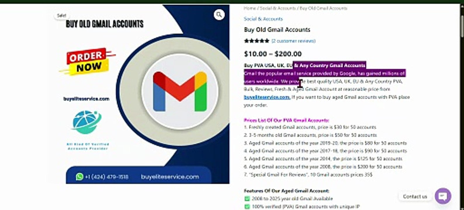 Buy aged Gmail accounts 2026 — Guide & Risks to know