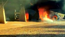 Incêndio em barracão mobiliza Corpo de Bombeiros na zona rural de Cascavel