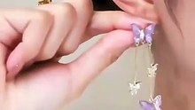 💜 "Would you wear these magical butterfly earrings?"