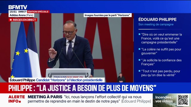 La justice a aussi besoin de changement , affirme Édouard Philippe, candidat Horizons pour 2027