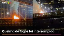 Incêndio atinge Ponte do Brooklyn durante queima de fogos de 4 de julho em Nova York