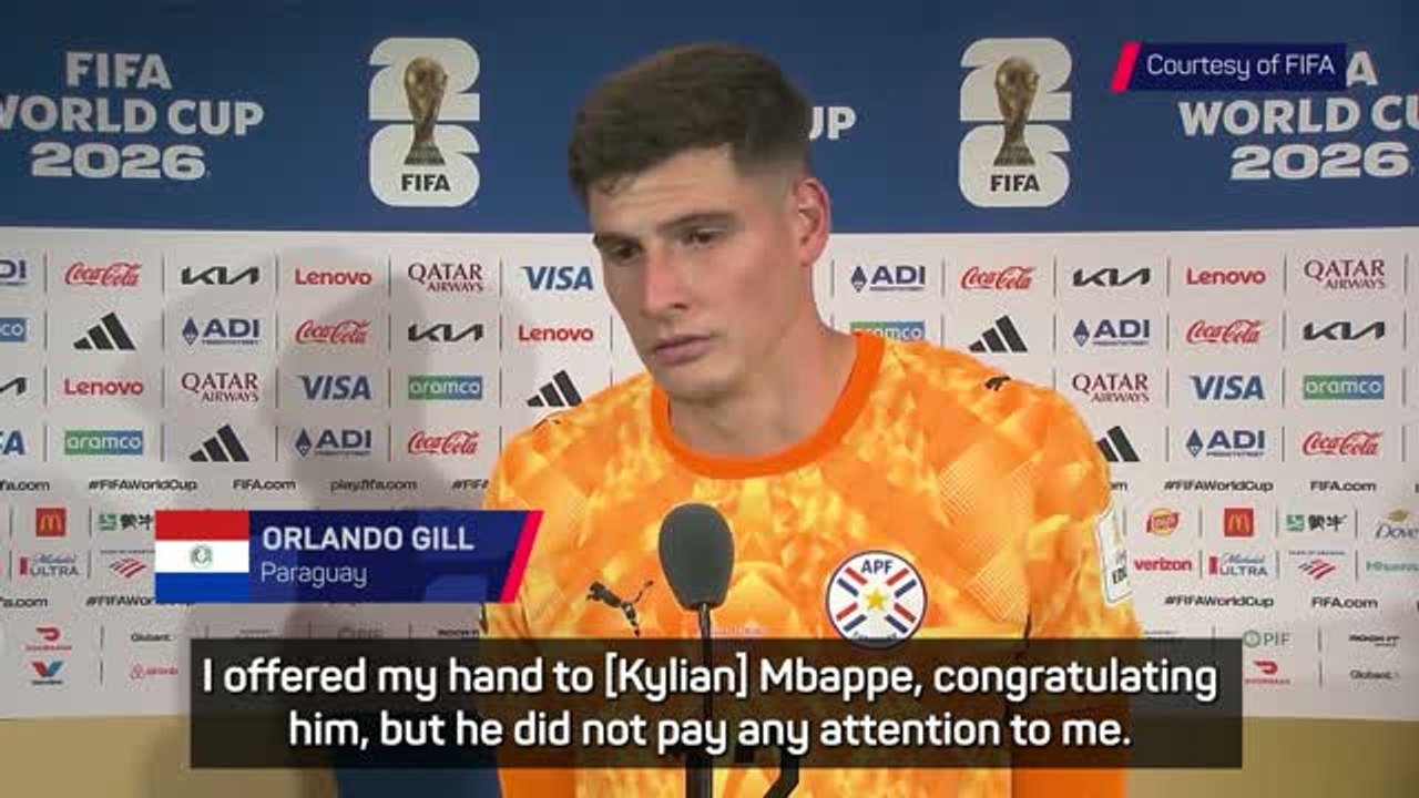 Paraguay goalkeeper Gill angered by Mbappe handshake snub