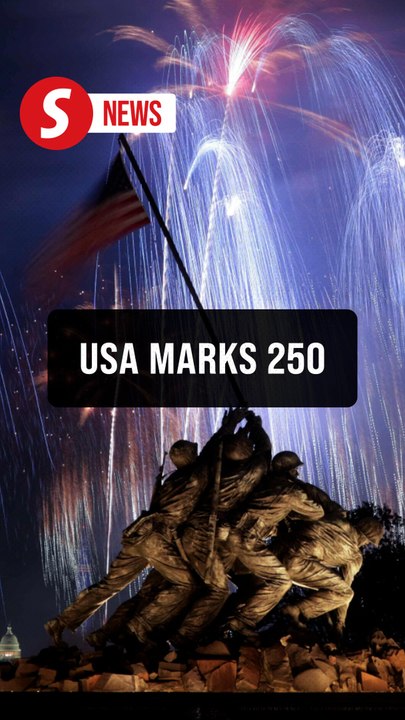 US military might and fireworks on display at 250th anniversary