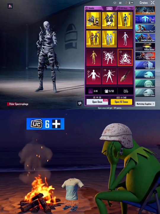 PUBG Mobile New Dark Mummy Set (Psychophage )