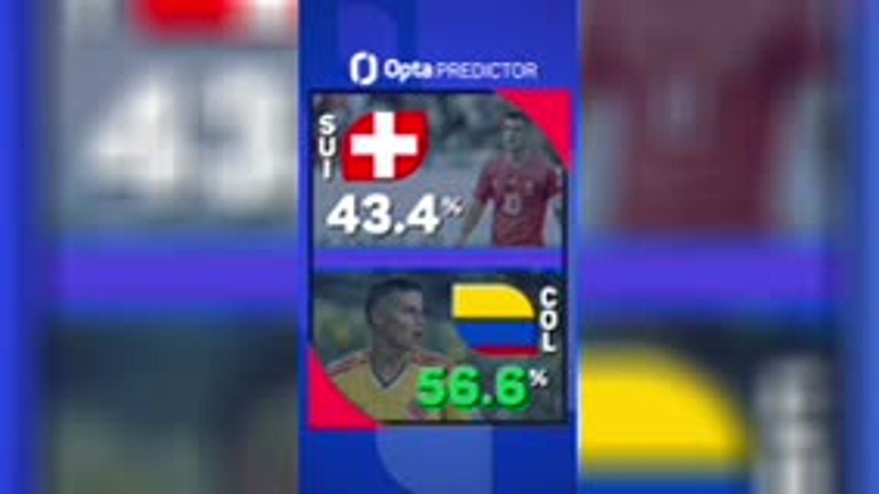 Switzerland v Colombia - Opta Predictor