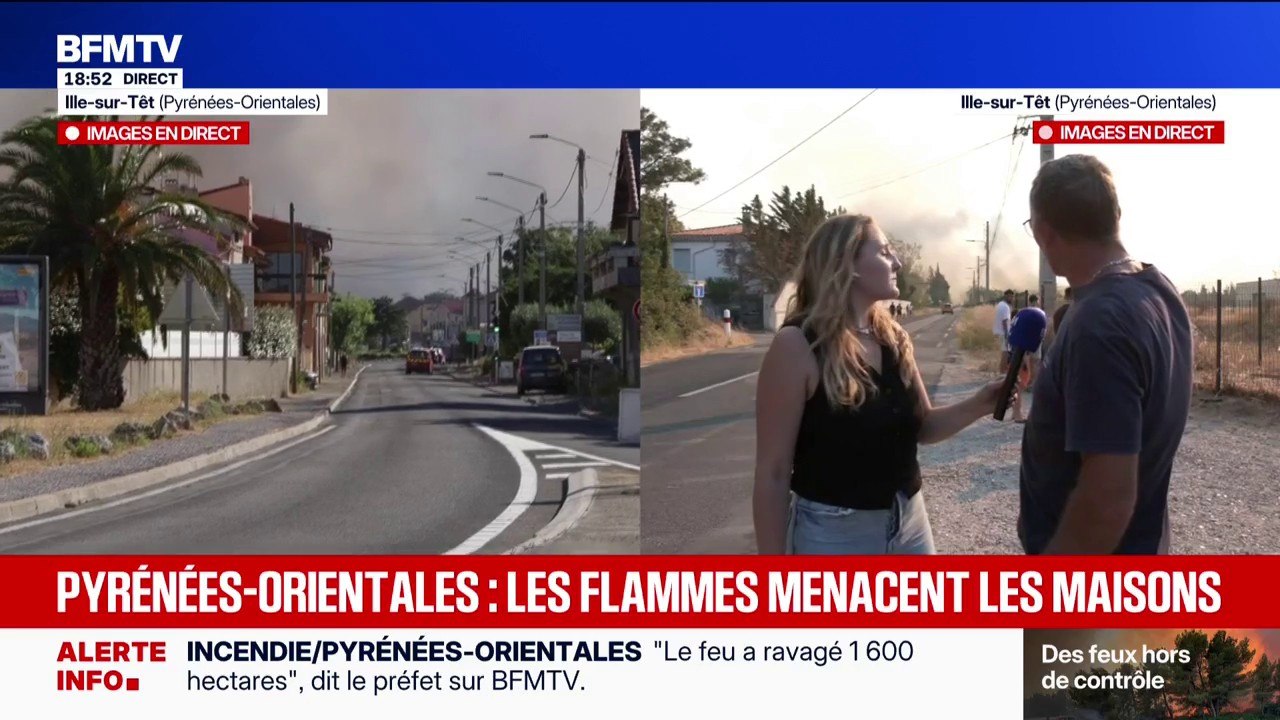 "Le feu est à 100 mètres de chez nous": l'émotion des habitants alors que les flammes menacent leur maison