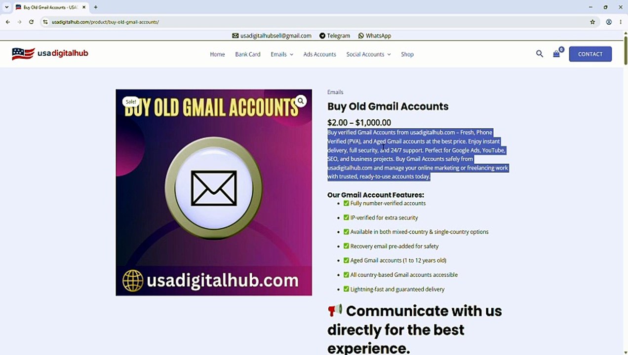 Top 12 Platforms to Purchase Aged Gmail Accounts in the USA!