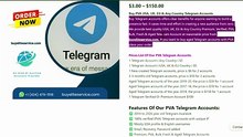 Buy Telegram Accounts From All Over The Country