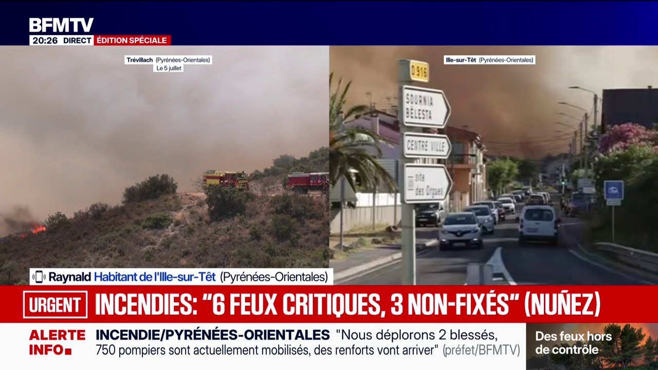 Pyrénées-Orientales: "Des flammes de plus de 5 mètres de haut étaient à 200 mètres de chez moi", témoigne Raynald, habitant de l'Ille-sur-Têt