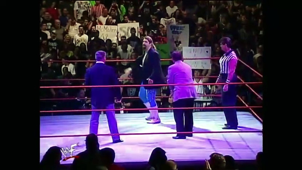“Stone Cold” Steve Austin vs. Dude Love (Falls Count Anywhere Match) (Over the Edge 1998)