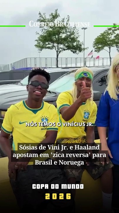 Sósias de Vini Jr. e Haaland apostam em 'zica reversa' para Brasil e Noruega